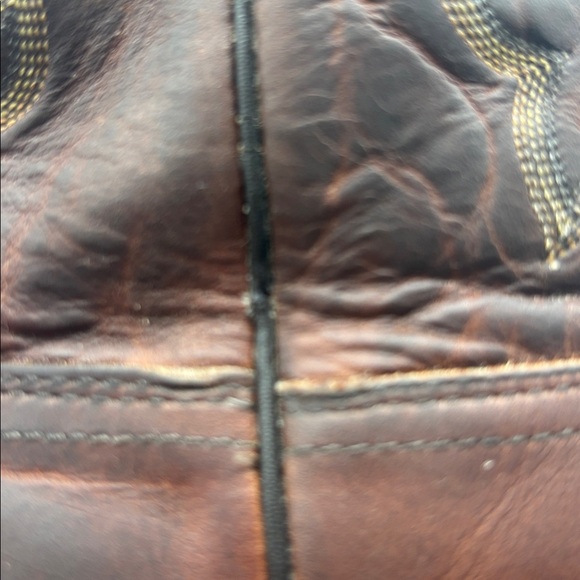 Justin Mens Dark Brown Western Boots - Picture 15 of 16